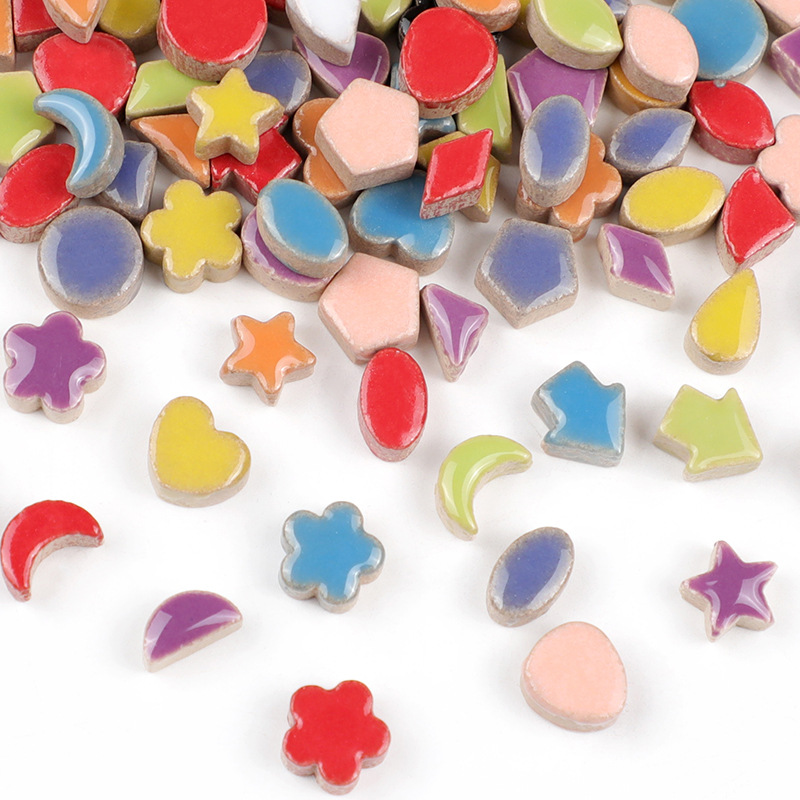 Ceramic Tile Blank - 50g 1cm Multicolor Ceramic Irregular Mosaic