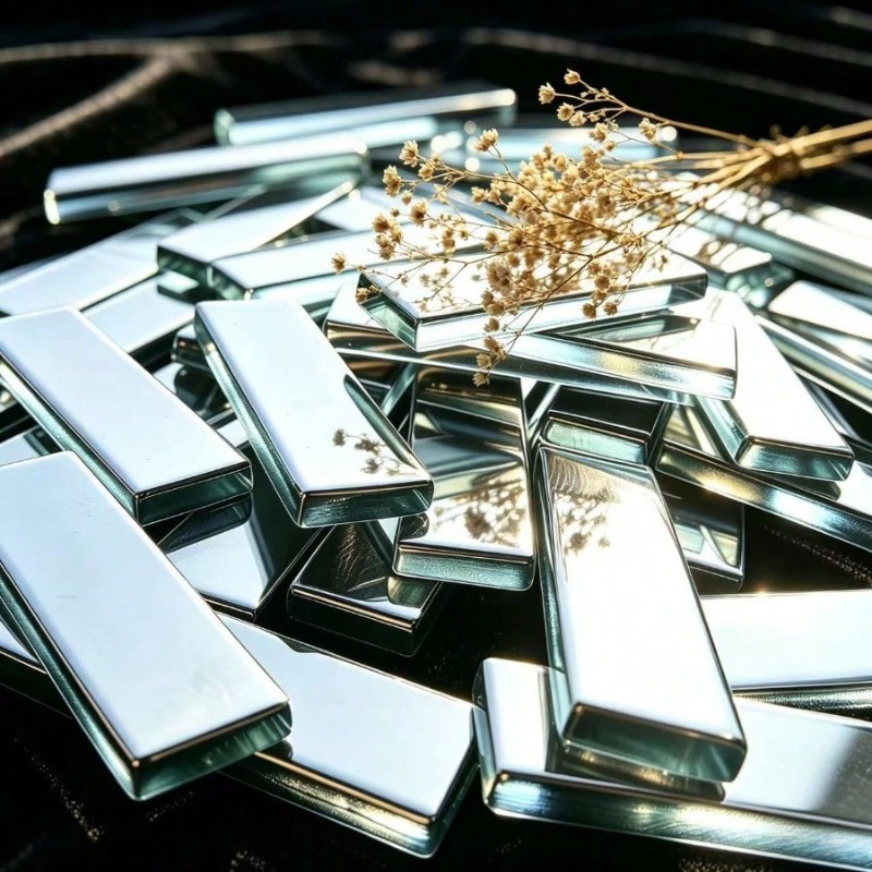 Ceramic Tile Blank - 100/200G silver mirror mosaic electroplated long