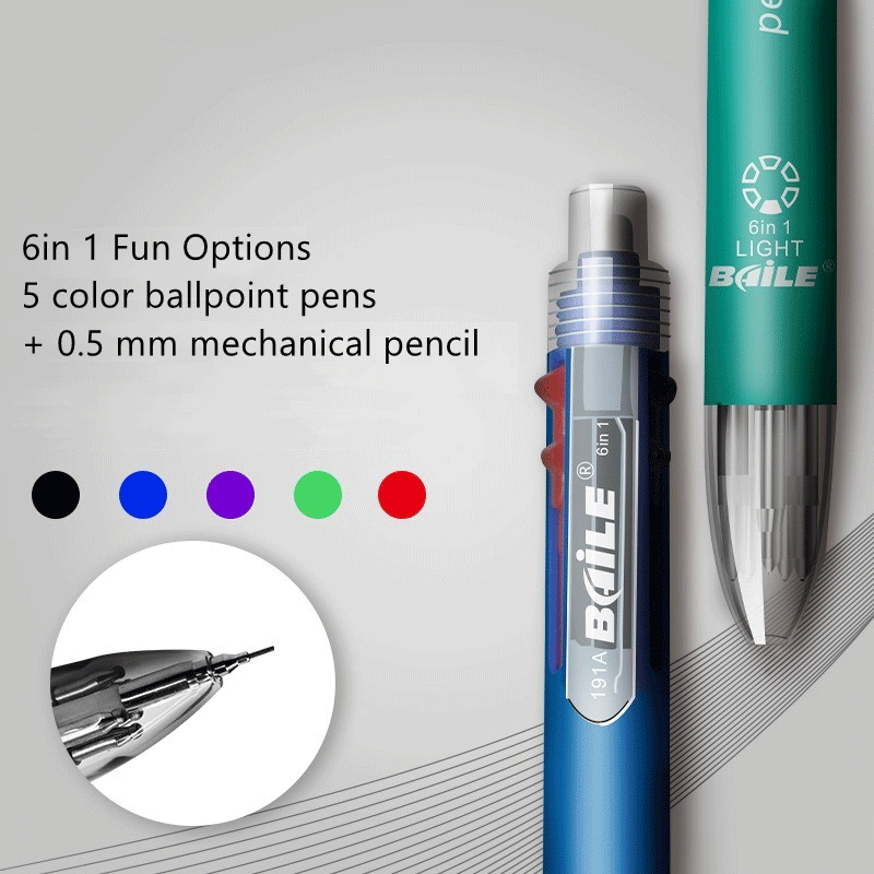 6 in 1 MultiColor Pen Ballpoin - Staedtler Pencil Lumocolor review and price