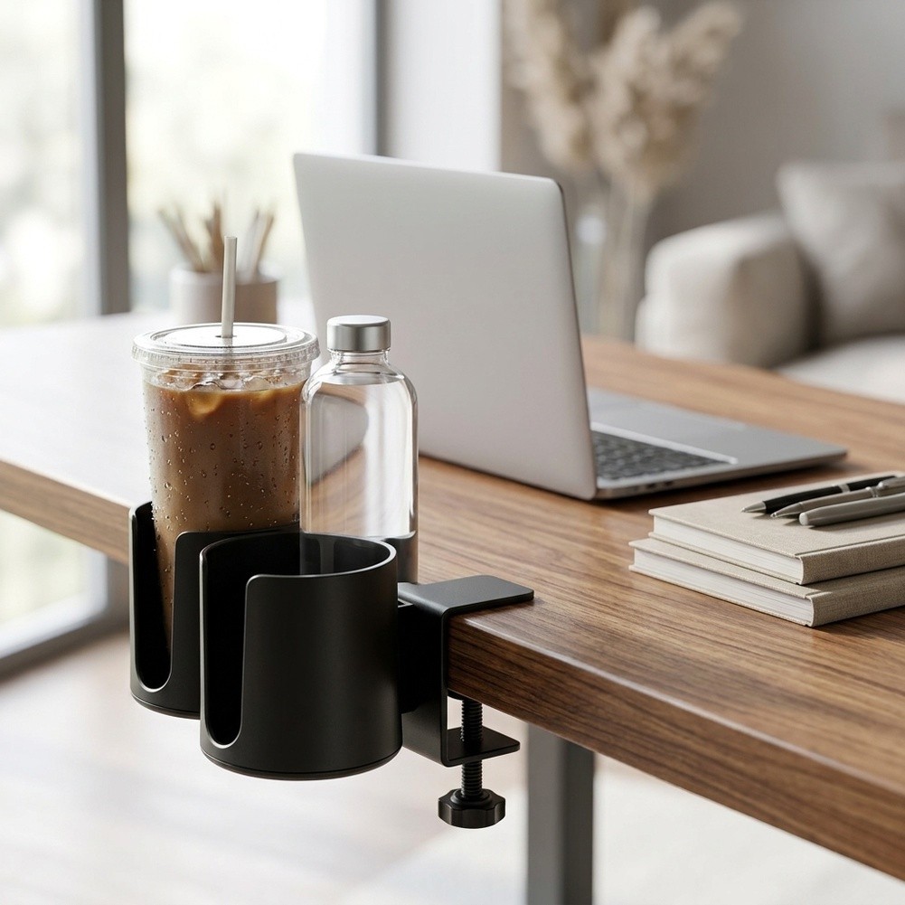 Double Cup Desk Clamp Holder f - Tumbler 20Oz White review and price