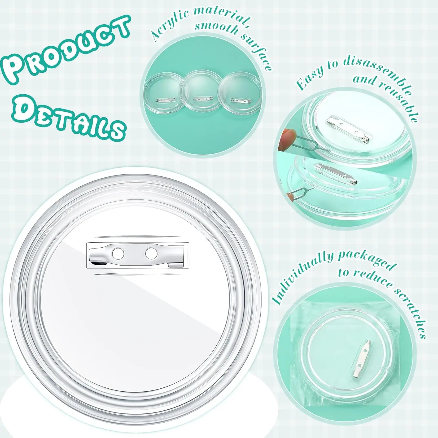 Acrylic Circle Badge Making Ki - Button Badge Blank review and price