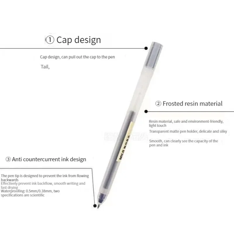 6/8Pcs/Set MUJIs Gel Pen Black - Pilot Pen G2 review and price